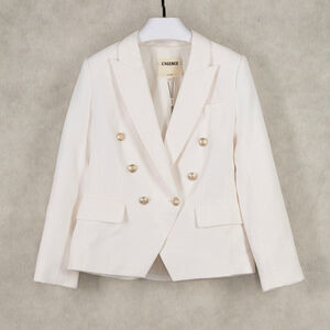 L'Agence Women Kenzie Double Breasted Blazer Ivory Size 4 NWT